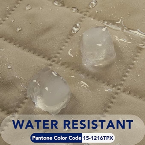 Reversible Quilted Sofa Cover, Water Resistant Slipcover Beige/Beige Protector - Picture 6 of 7